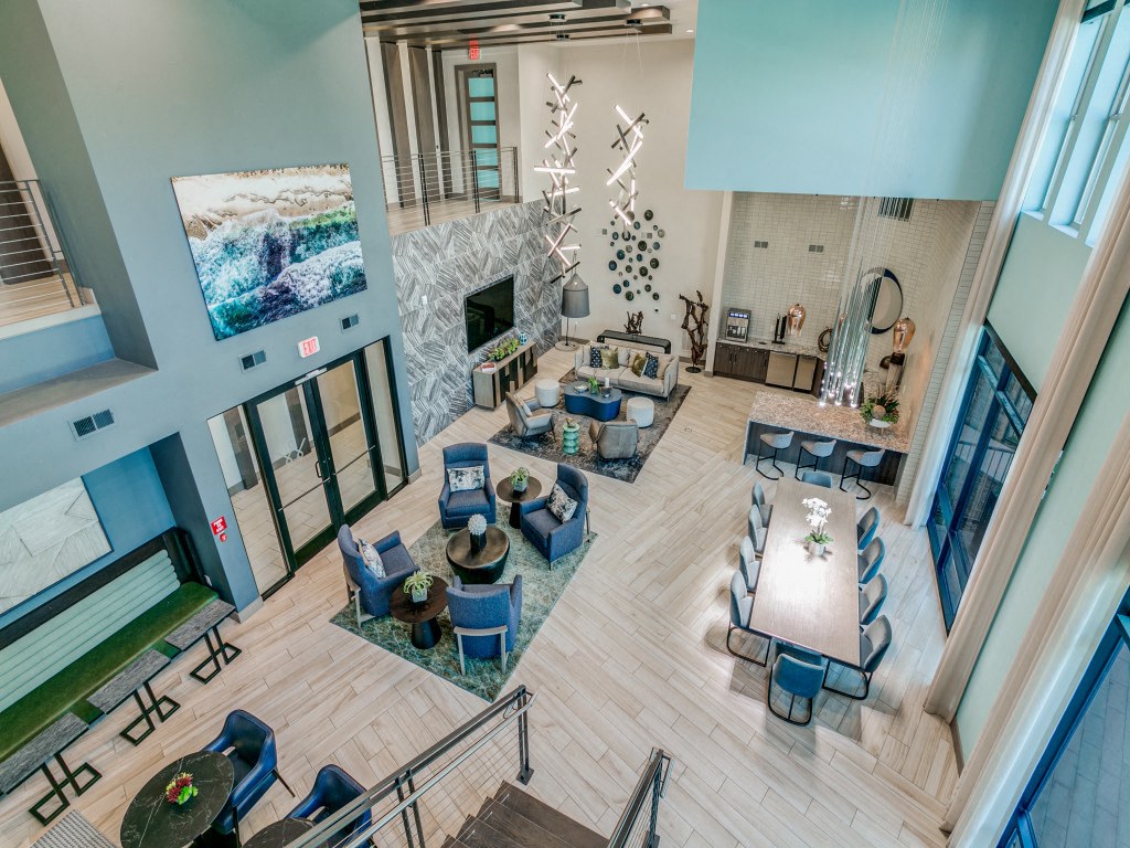 Spacious resident lounge